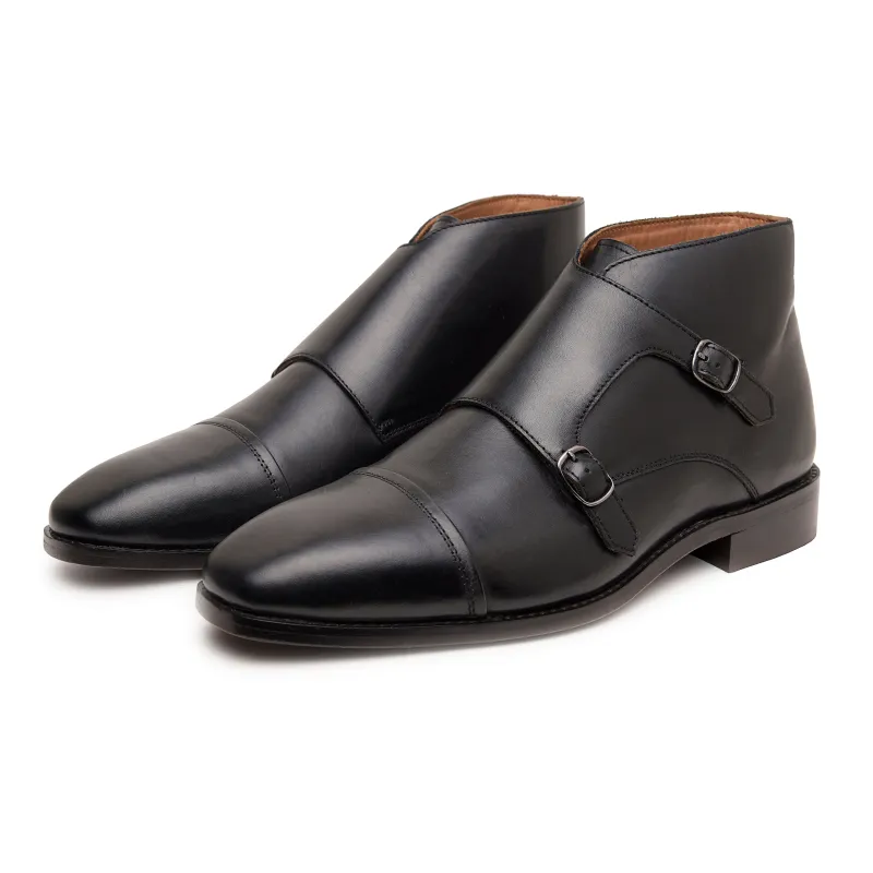 Corentin Cap Toe Monk Strap Dress Boots made by Allonsi
