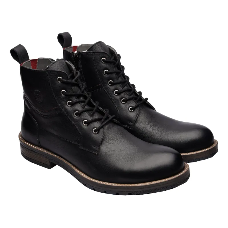 Gaetan Plain Toe Ankle Boots made by Allonsi