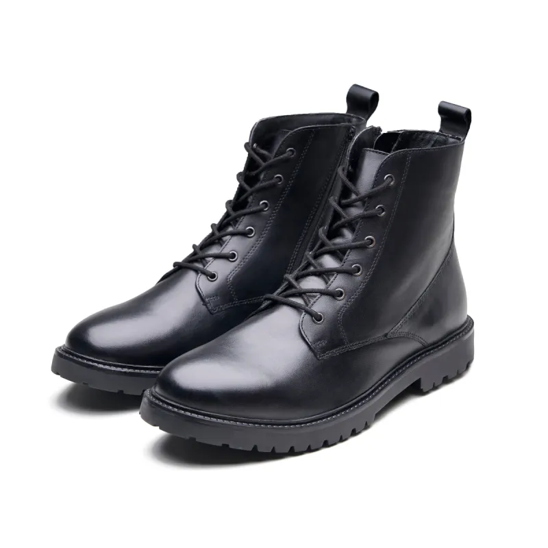 Rocco Leather Combat Boot made by Allonsi