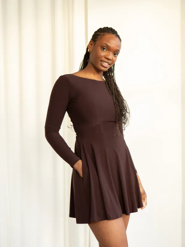 Rene Reversible Mini Dress in Recycled ITY sold by AYM Studio