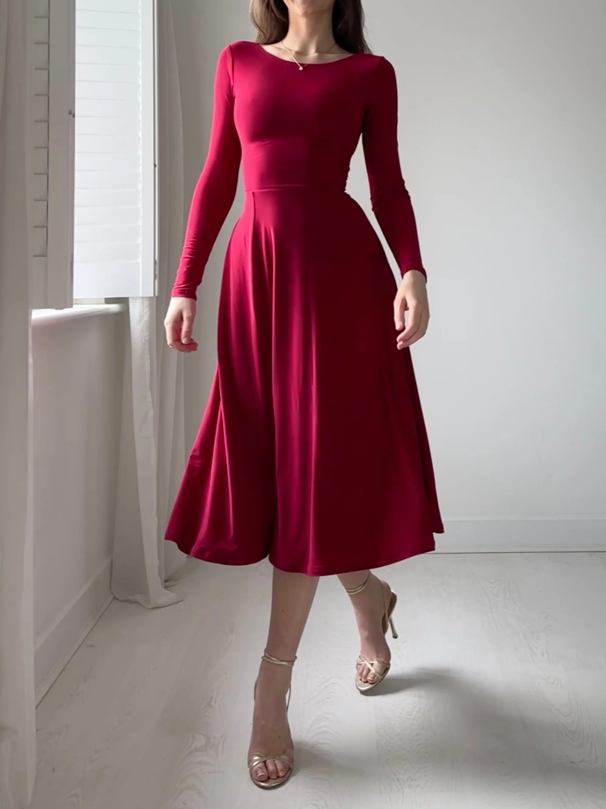 Iris Midi Dress in ITY sold by AYM Studio product image thumbnail 5