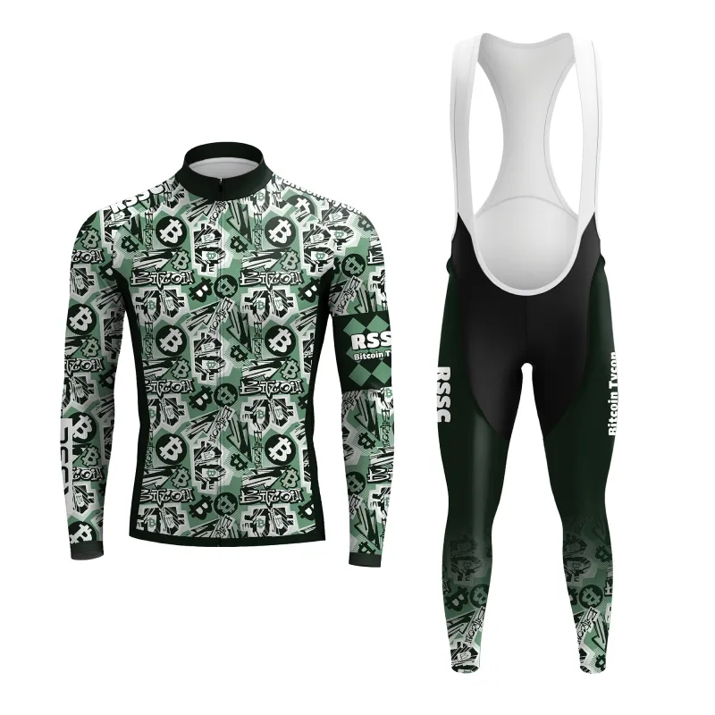 RSSC Bitcoin Graffiti Men's Long Sleeve Cycling Kit sold by RSSC Sports