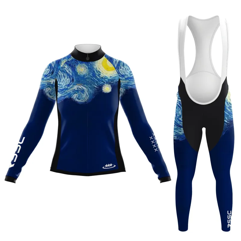 Starry Night Women's Long Sleeve Cycling Kit sold by RSSC Sports