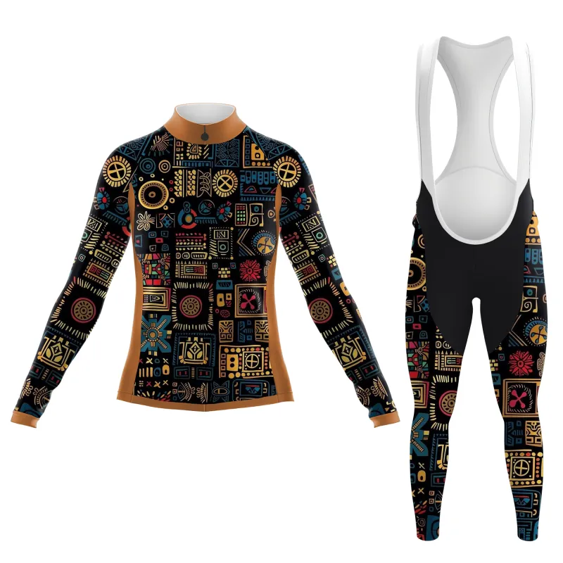 Tribal Geometry Women's Long Sleeve Cycling Kit sold by RSSC Sports