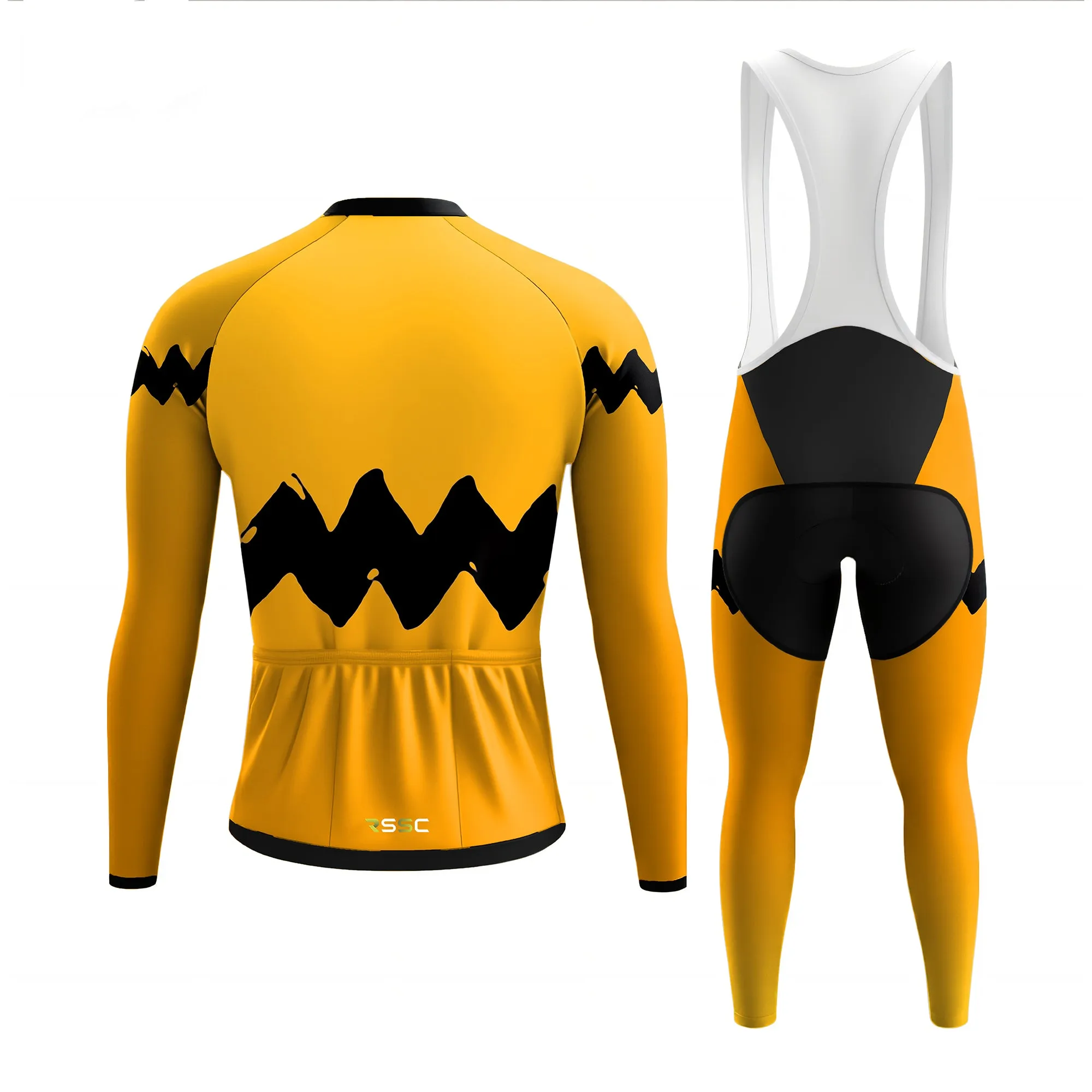 black wave Men's Long Sleeve Cycling Kit sold by RSSC Sports product image thumbnail 2