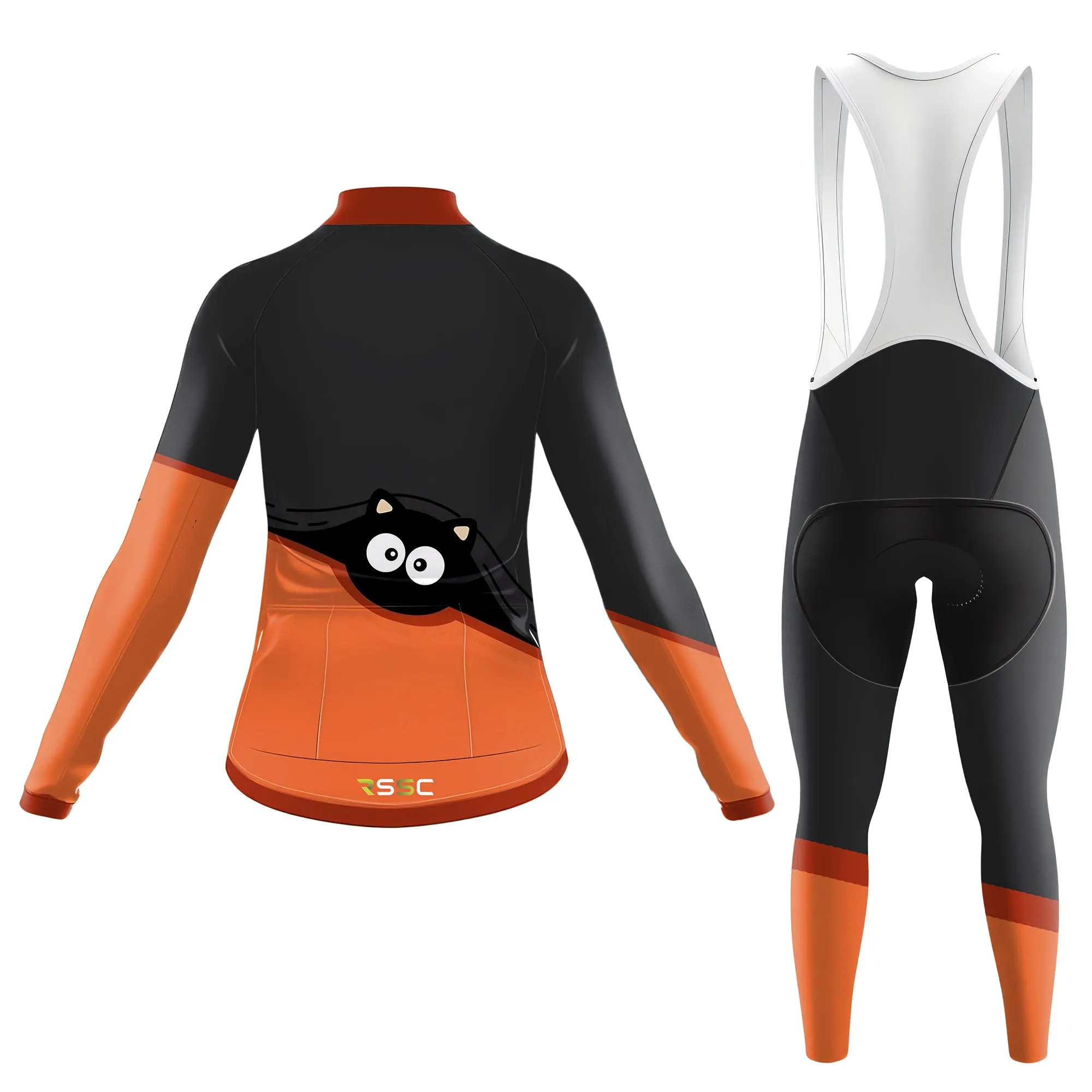 Big-eyed Black Cat Women's Long Sleeve Cycling Kit sold by RSSC Sports product image thumbnail 2