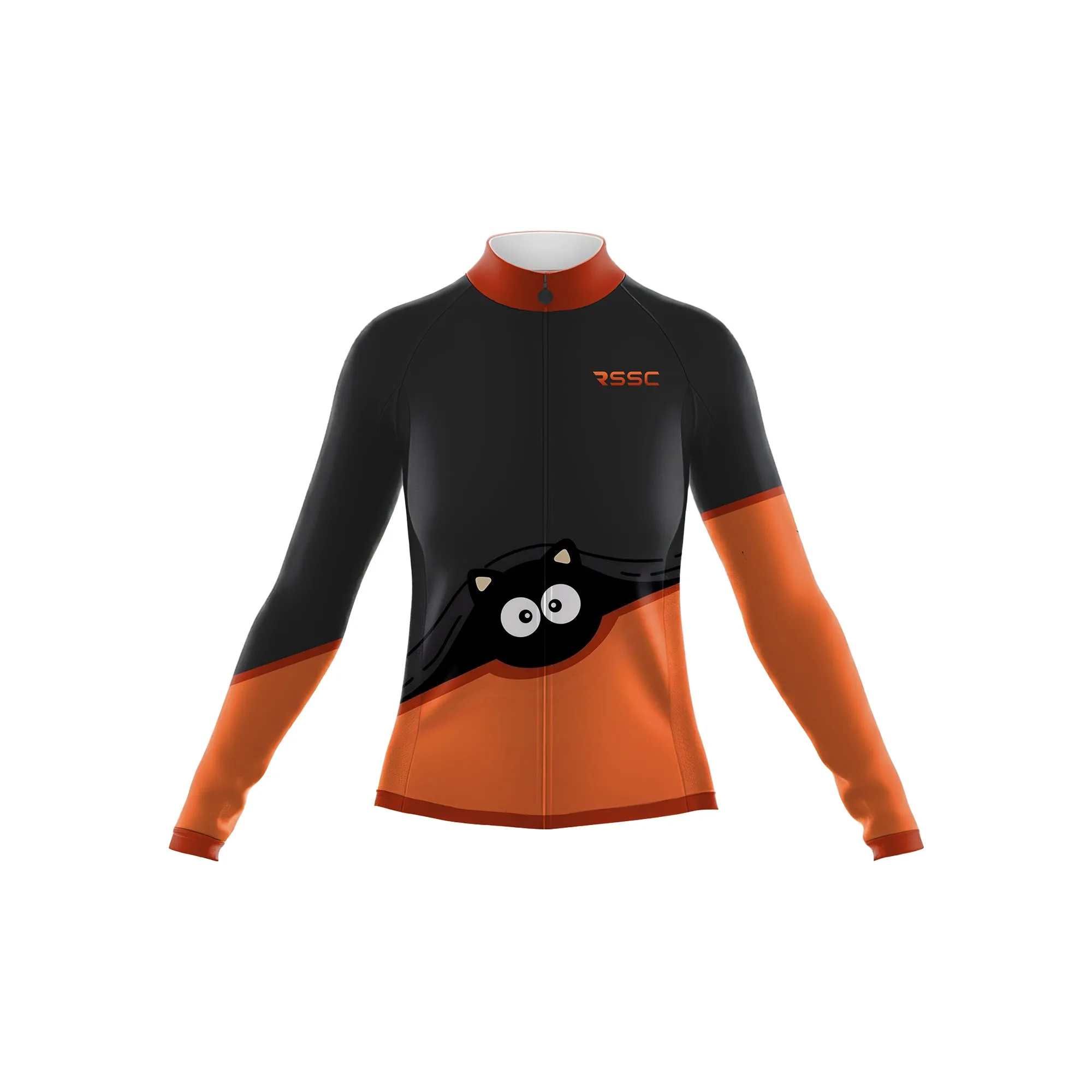 Big-eyed Black Cat Women's Long Sleeve Cycling Kit sold by RSSC Sports product image thumbnail 3