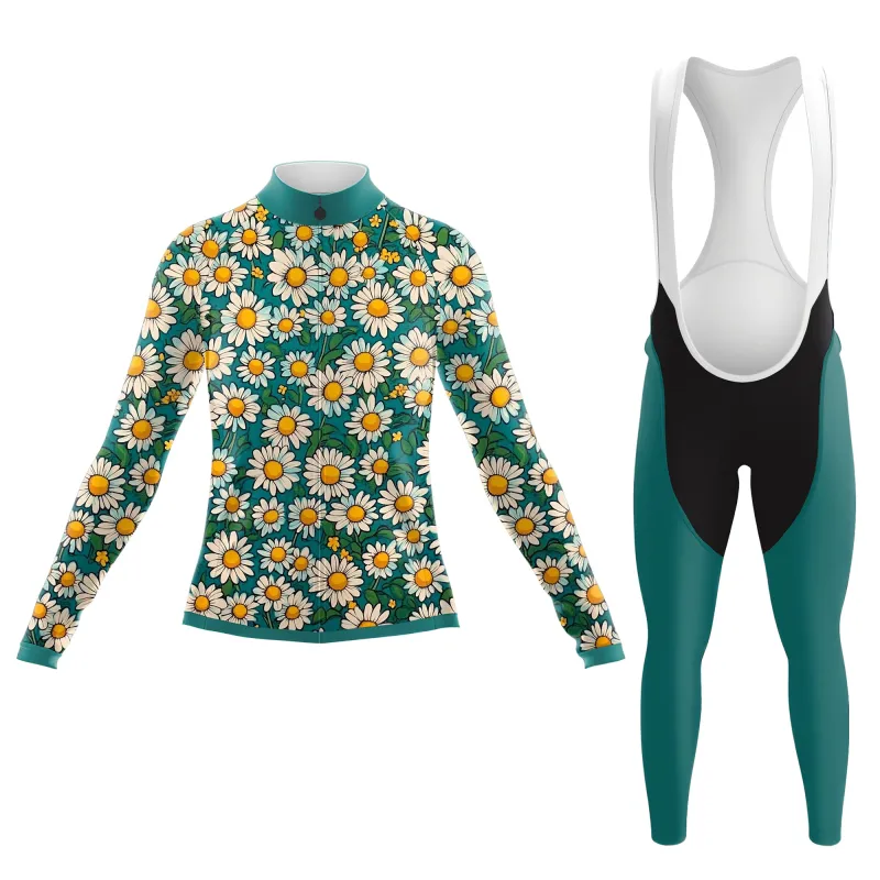 A sea of daisies Women's Long Sleeve Cycling Kit sold by RSSC Sports