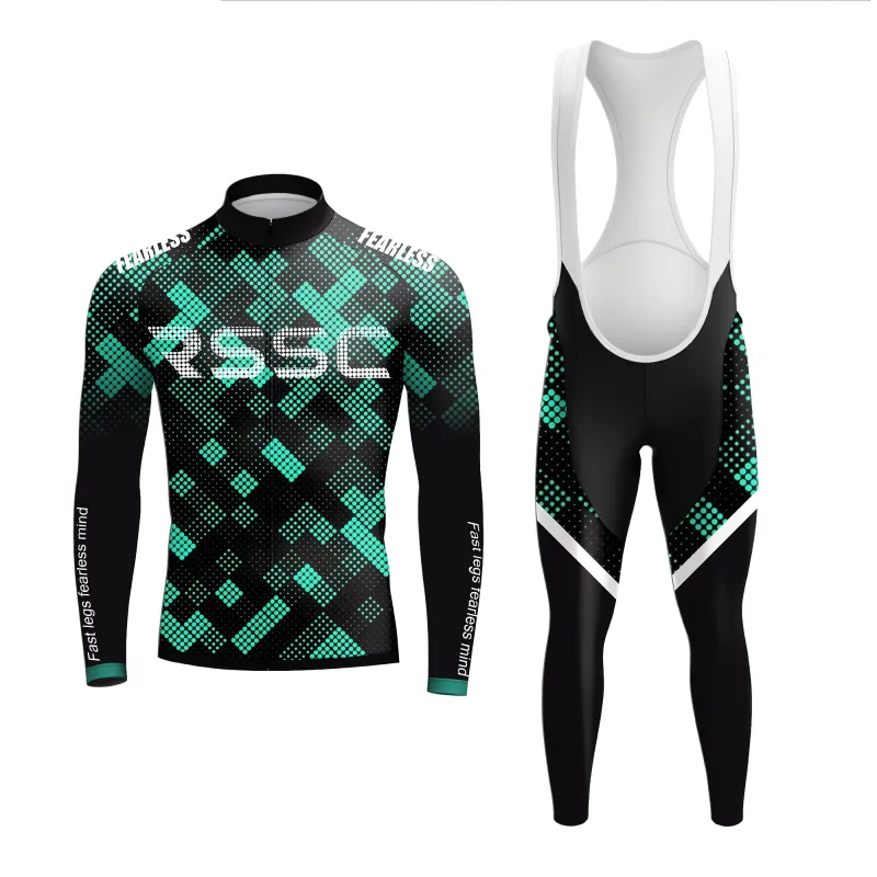Fearless Green Men's Long Sleeve Cycling Kit sold by RSSC Sports