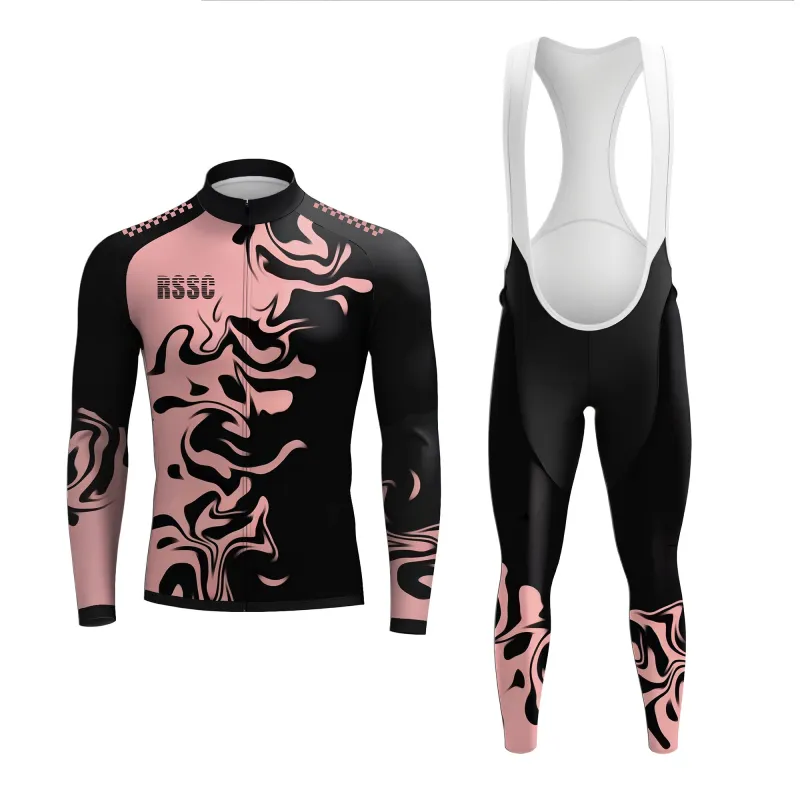Pink and Black Men's Long Sleeve Cycling Kit sold by RSSC Sports