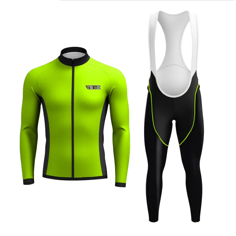 Green flash Men's Long Sleeve Cycling Kit sold by RSSC Sports