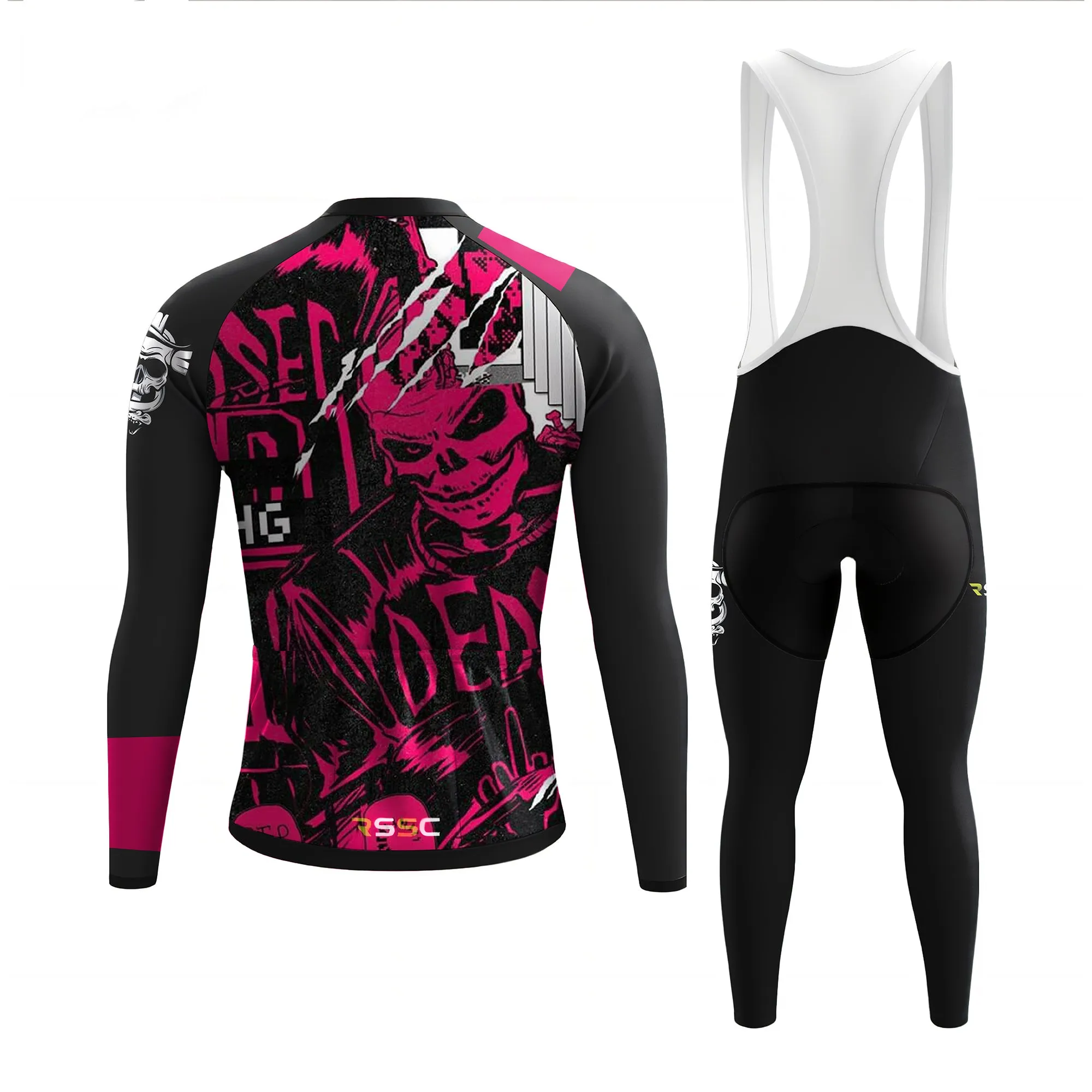 Pink Skeleton Men's Long Sleeve Cycling Kit sold by RSSC Sports product image thumbnail 2