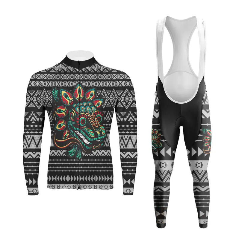Mexican Quetzalcoatl Men's Long Sleeve Cycling Kit sold by RSSC Sports