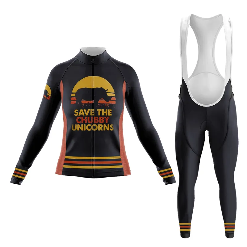 Save The Chubby Unicorns Women's Long Sleeve Cycling Kit sold by RSSC Sports