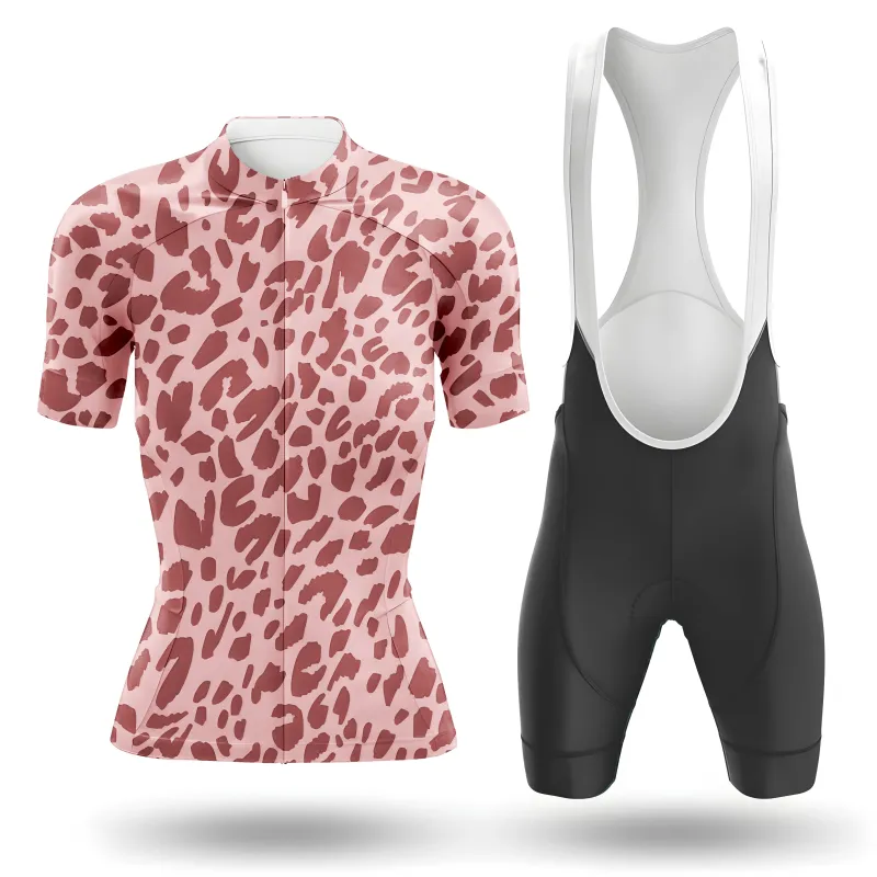 Red Leopard Print Women's Short Sleeve Cycling Kit sold by RSSC Sports