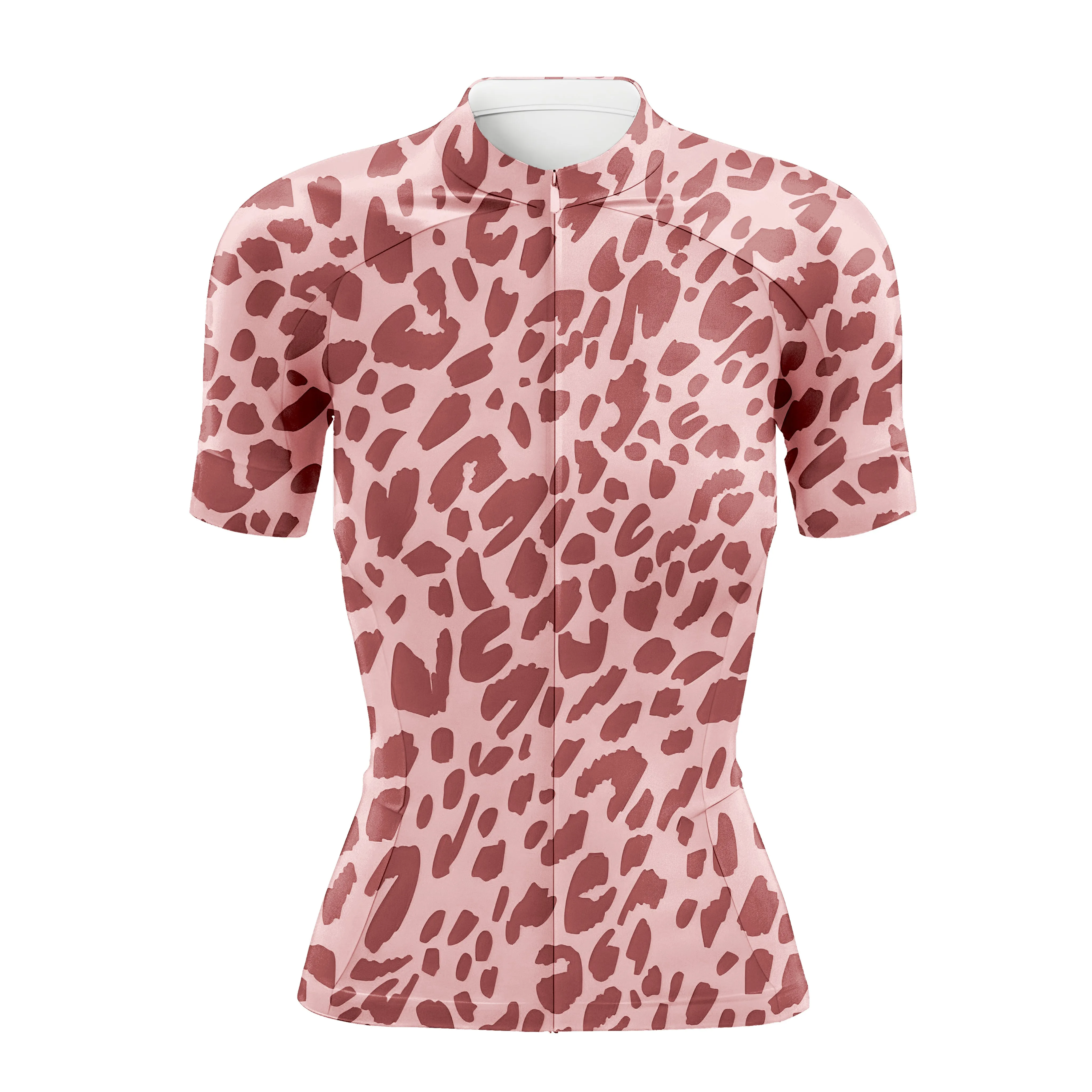 Red Leopard Print Women's Short Sleeve Cycling Kit sold by RSSC Sports product image thumbnail 3