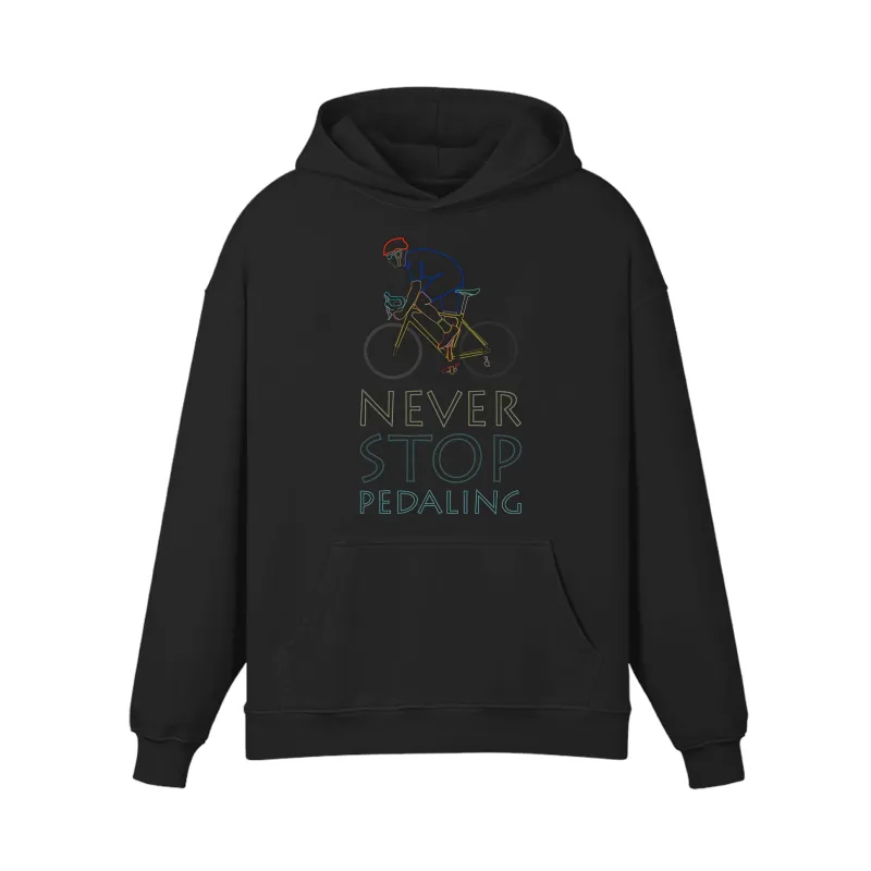 Never Stop Pedaling Hoodie sold by RSSC Sports