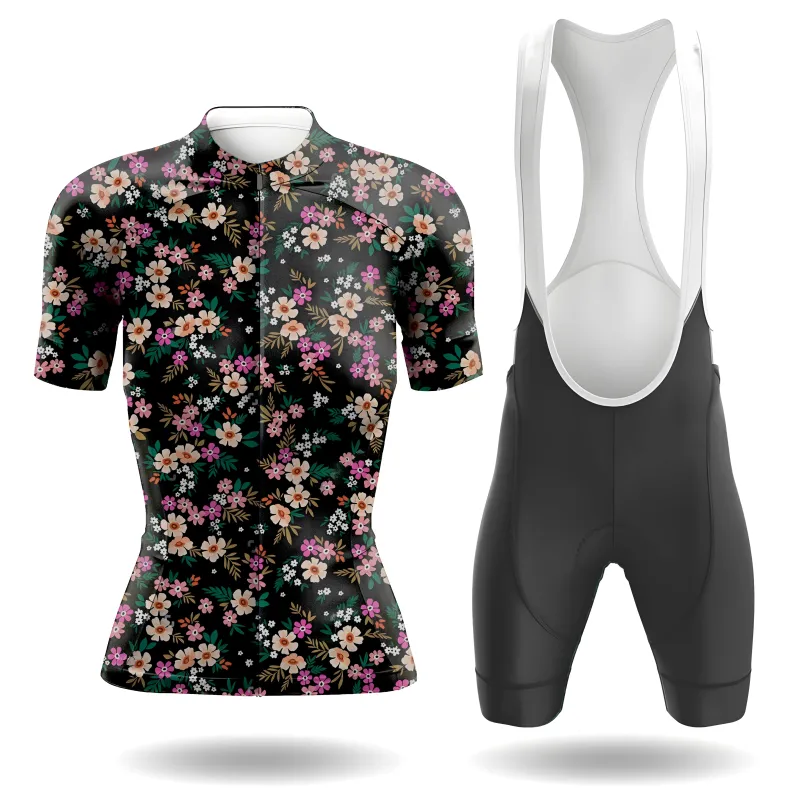 Small Colorful Flowers Women's Short Sleeve Cycling Kit sold by RSSC Sports
