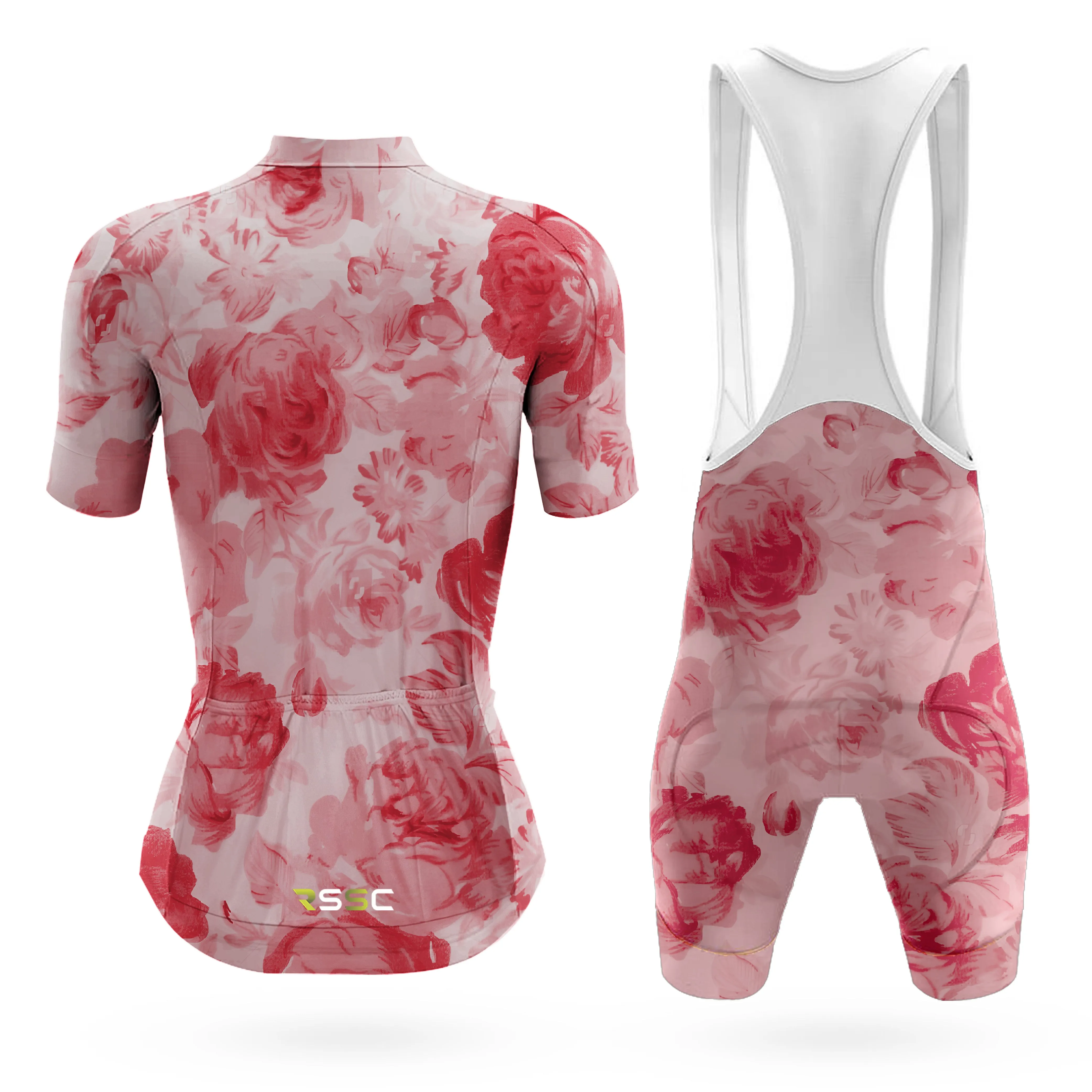 Red Flower Women's Short Sleeve Cycling Kit sold by RSSC Sports product image thumbnail 2