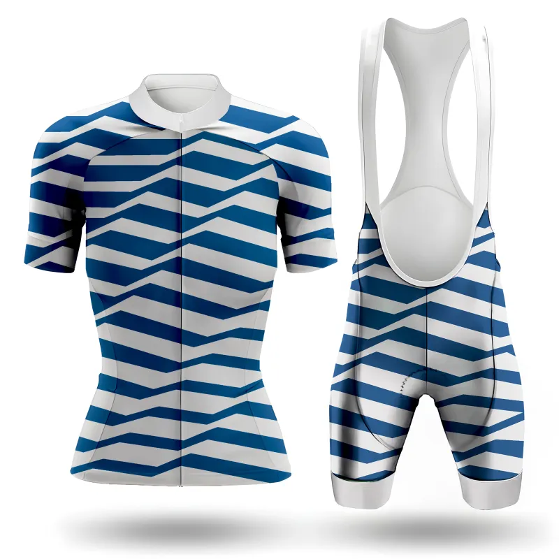 Blue Pattern Women's Short Sleeve Cycling Kit sold by RSSC Sports