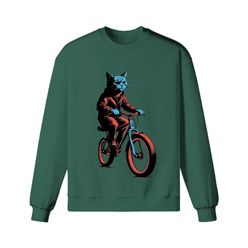 Cycling Cat Sweatshirt sold by RSSC Sports