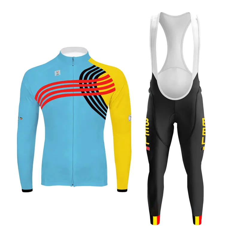 2025 Belgian National Team Cycling Jersey Men's Long Sleeve Cycling Kit sold by RSSC Sports