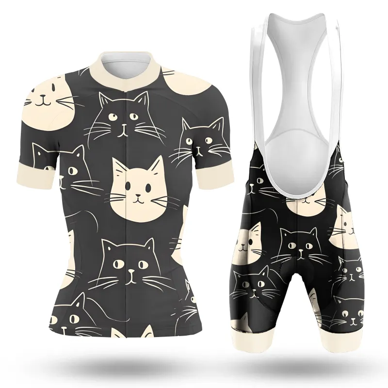 Happy Emoticon Cat Women's Short Sleeve Cycling Kit made by RSSC Sports