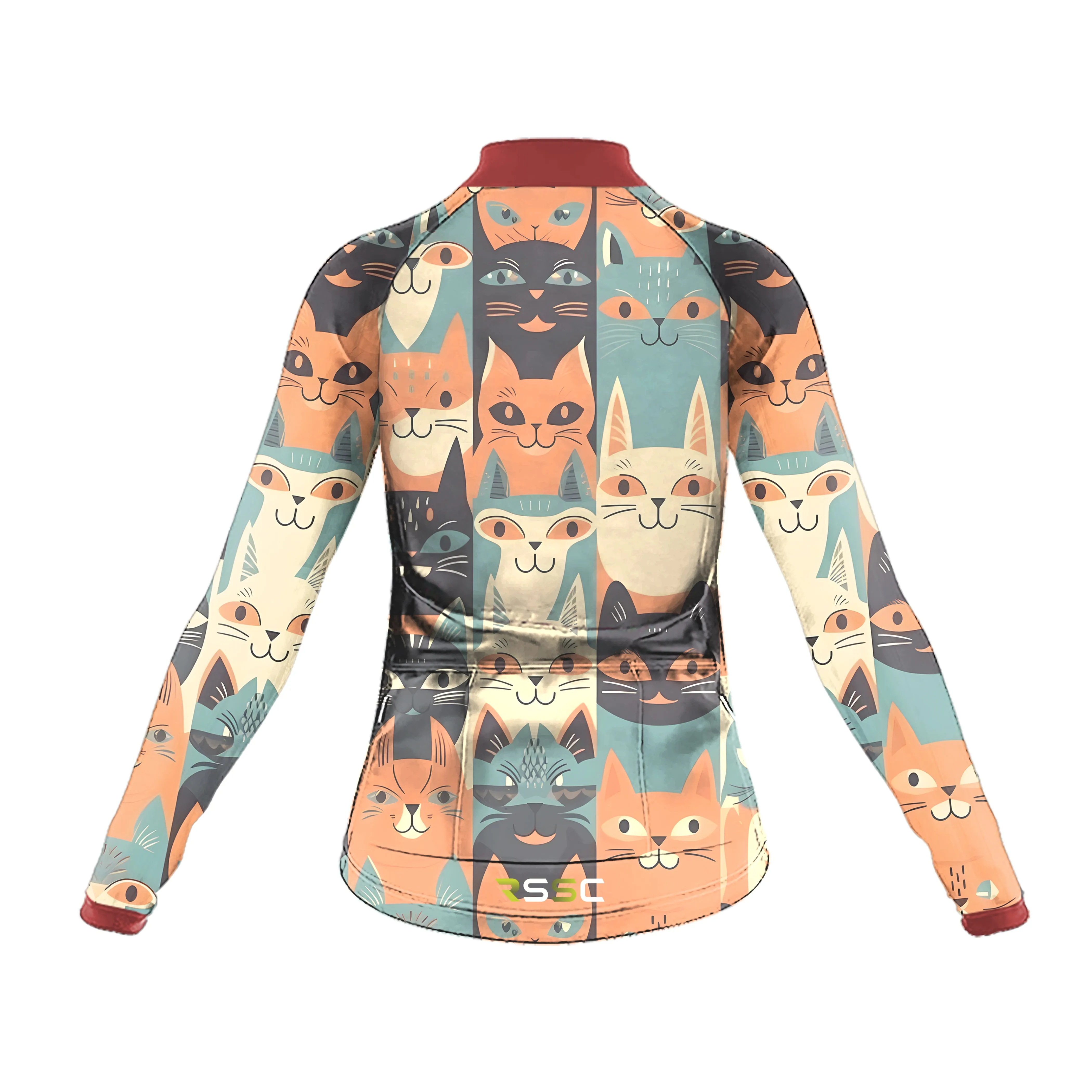 Emoticon Cat Women's Long Sleeve Cycling Kit sold by RSSC Sports product image thumbnail 4