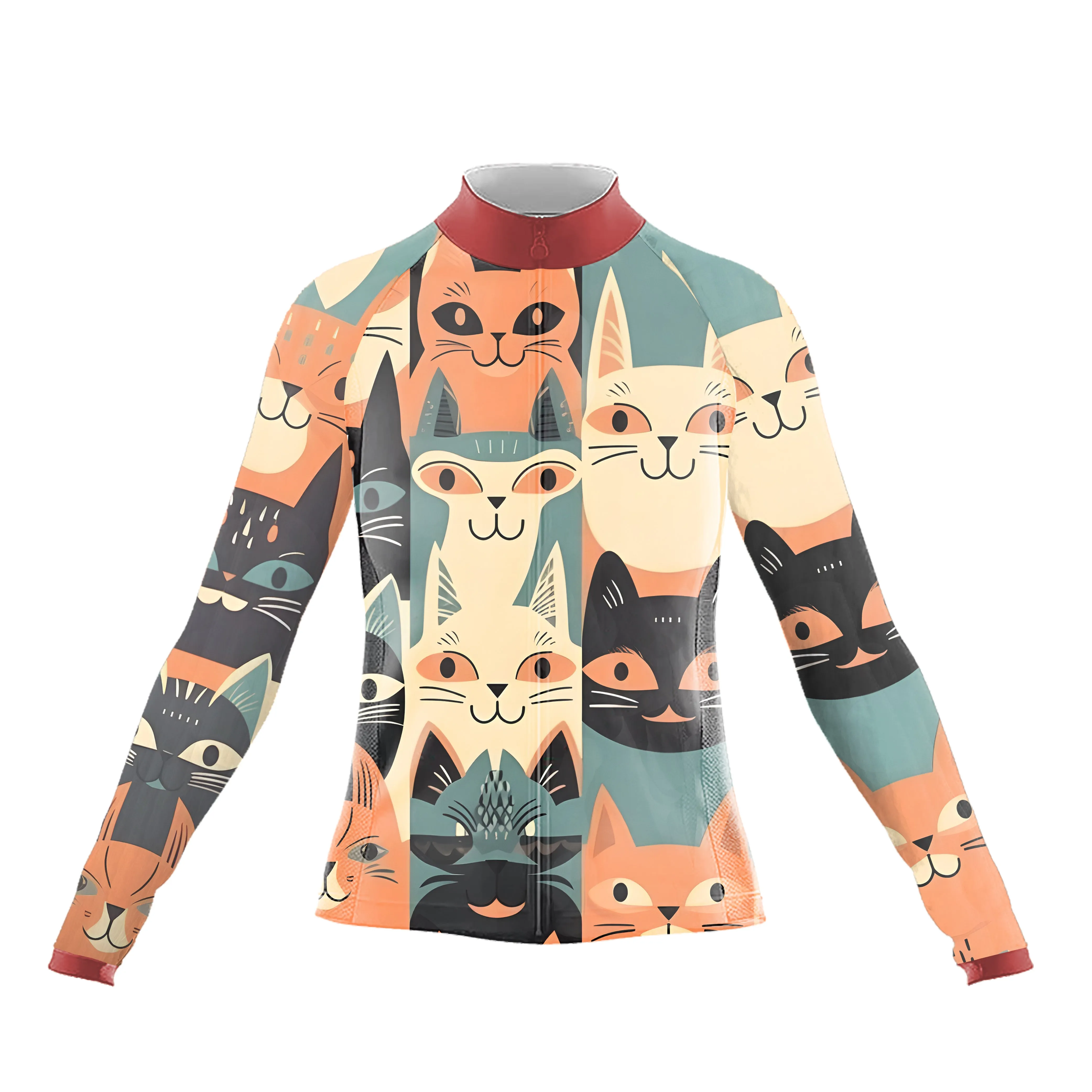 Emoticon Cat Women's Long Sleeve Cycling Kit sold by RSSC Sports product image thumbnail 3
