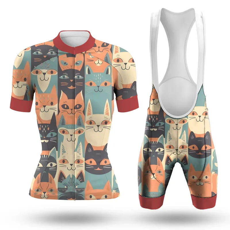 Emoticon Cat Women's Short Sleeve Cycling Kit sold by RSSC Sports