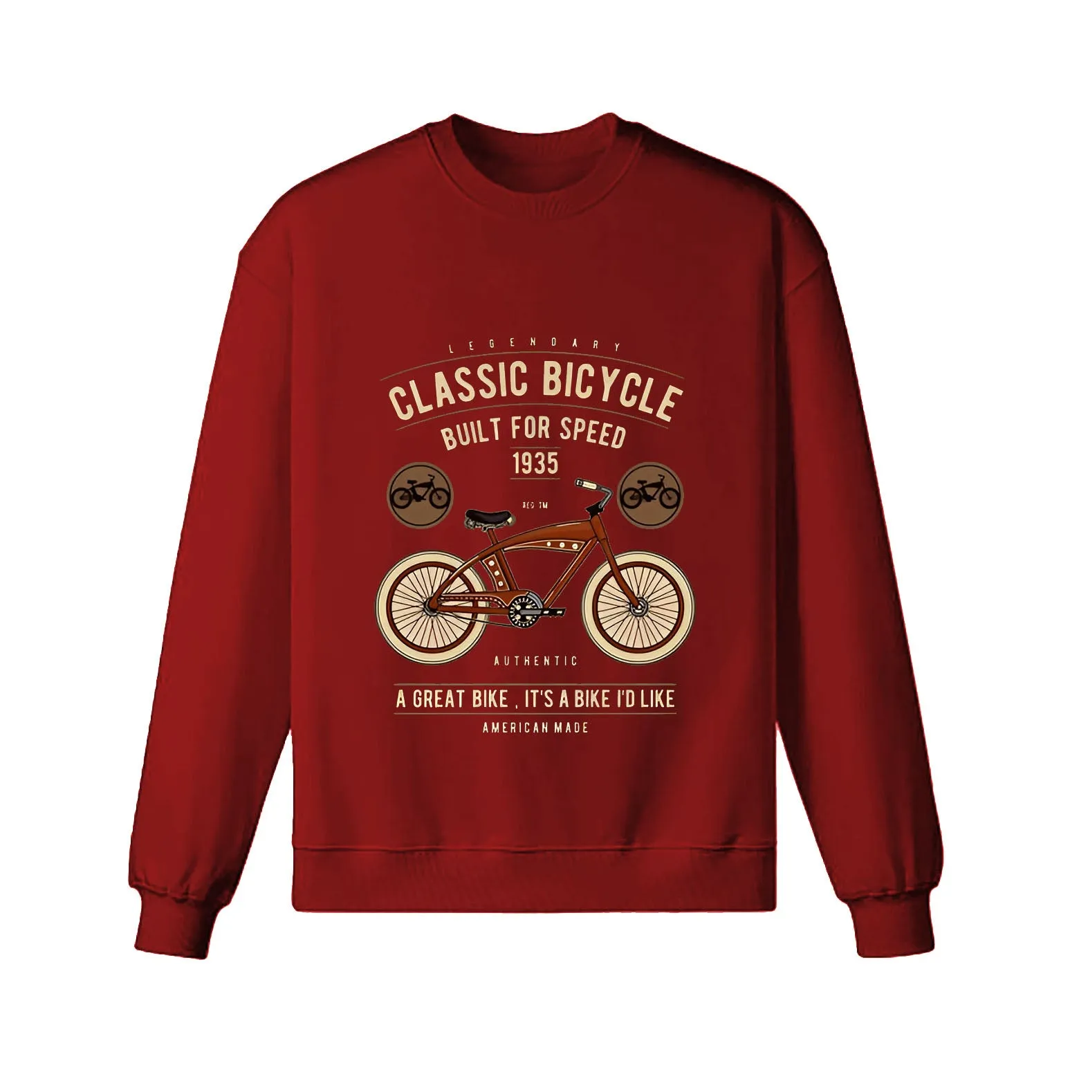 Classic Bicycle Built For Speed Sweatshirt sold by RSSC Sports product image thumbnail 4