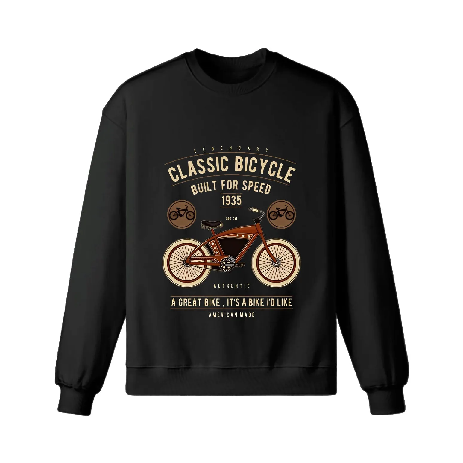 Classic Bicycle Built For Speed Sweatshirt sold by RSSC Sports product image thumbnail 2