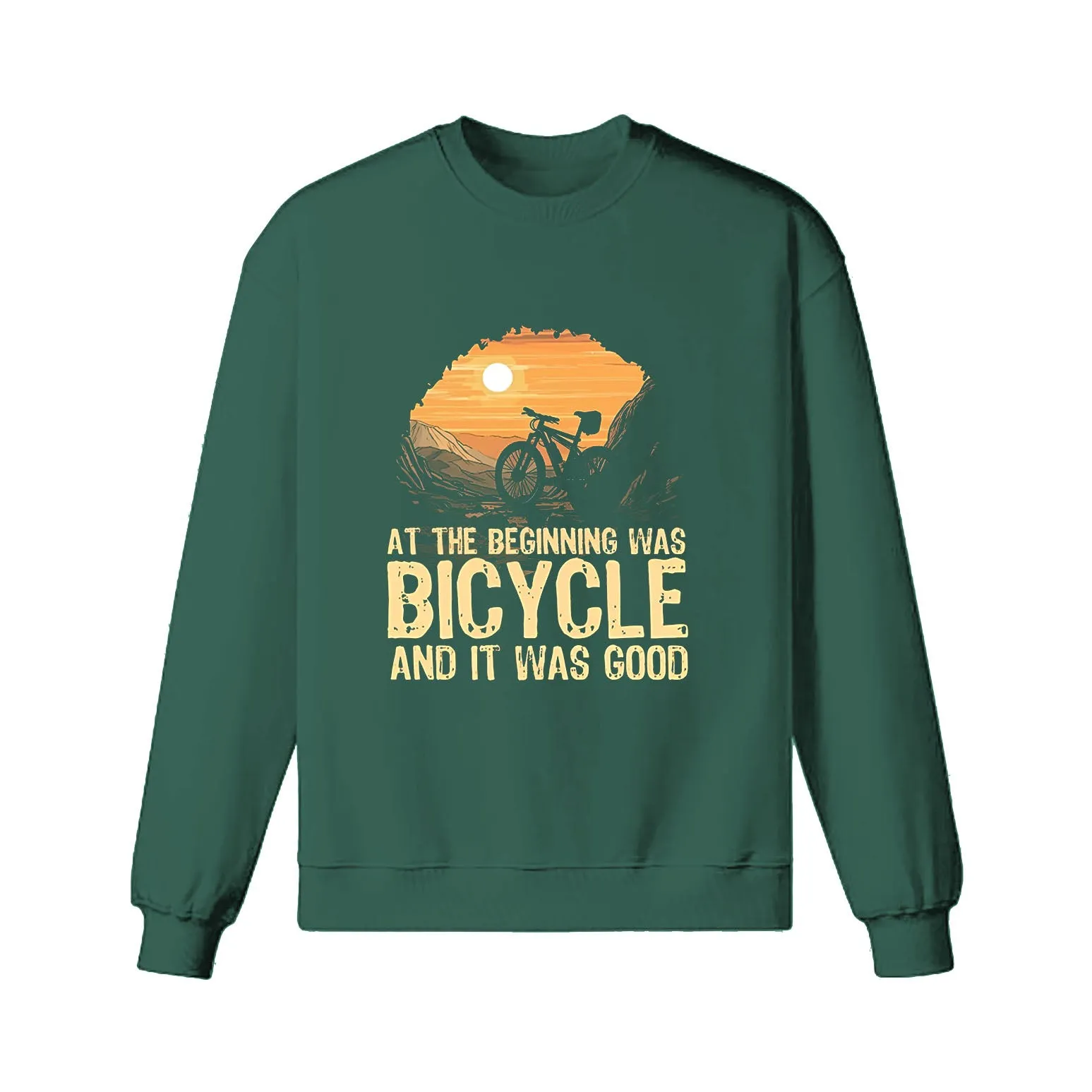 AT The Beginning Was Bicycle And IT Was Good Sweatshirt sold by RSSC Sports product image thumbnail 2