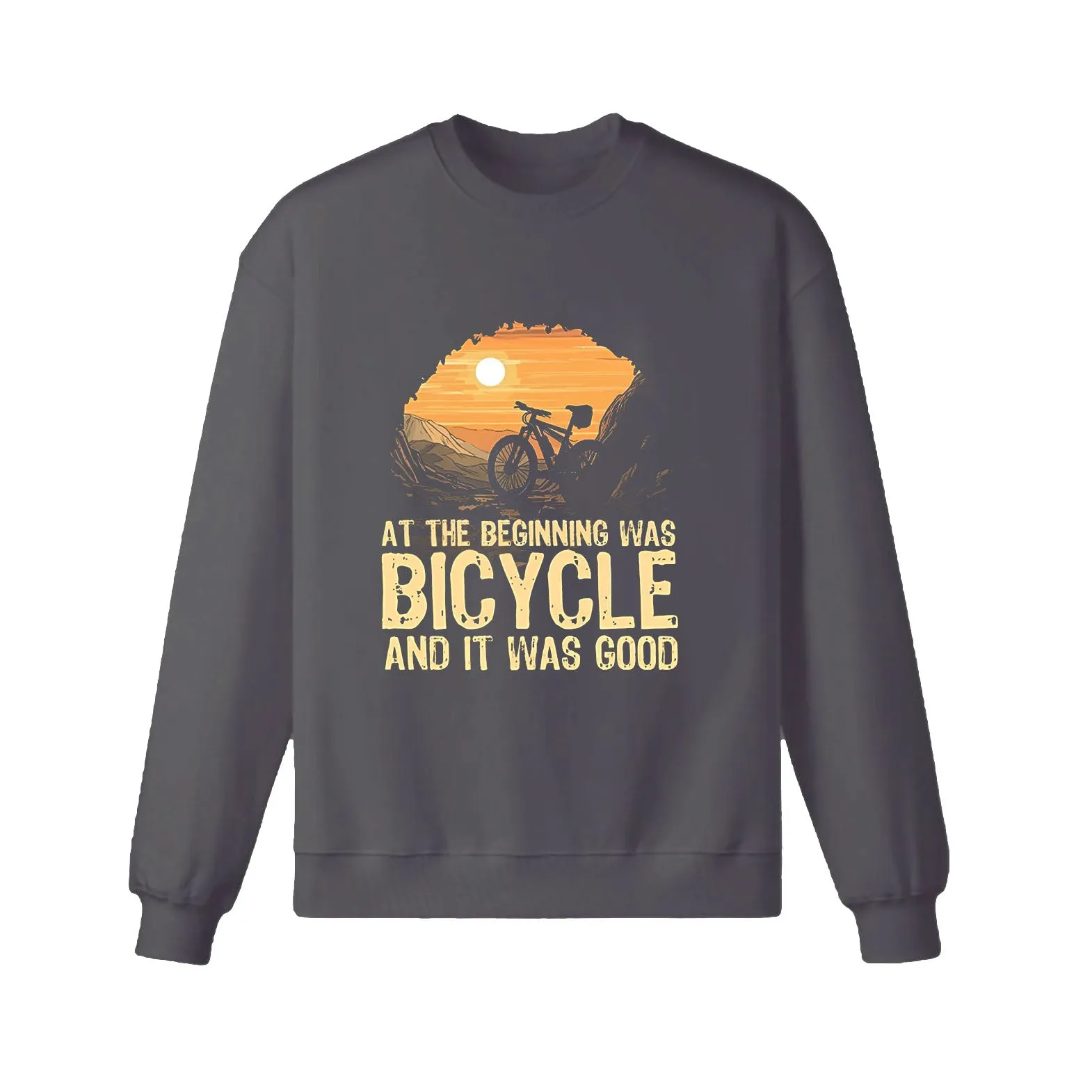 AT The Beginning Was Bicycle And IT Was Good Sweatshirt sold by RSSC Sports product image thumbnail 5
