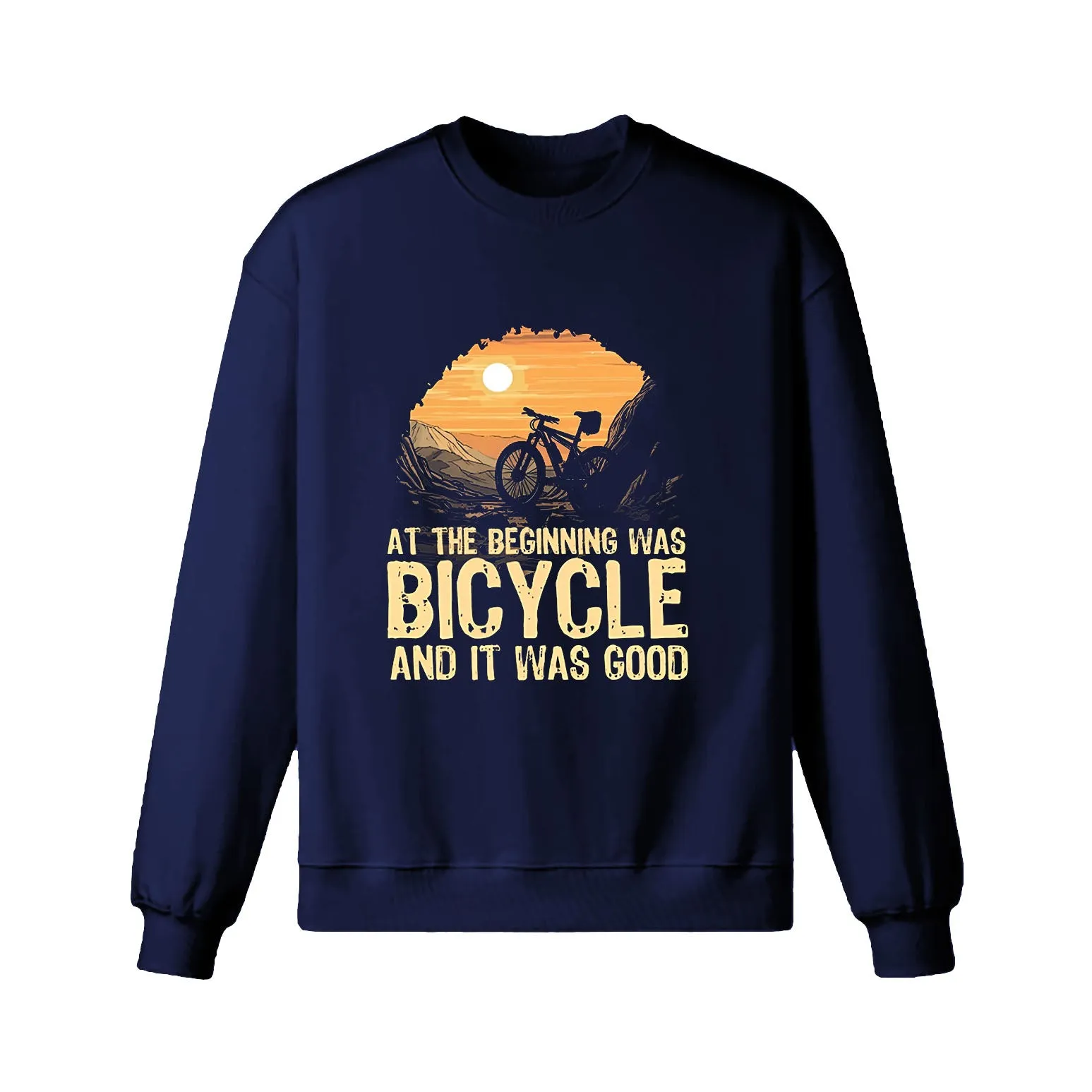 AT The Beginning Was Bicycle And IT Was Good Sweatshirt sold by RSSC Sports product image thumbnail 4