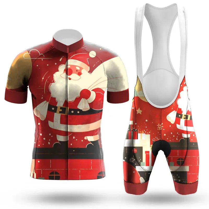 Santa Claus Delivering Gifts Under The Starry Sky Men's Cycling Kit made by RSSC Sports