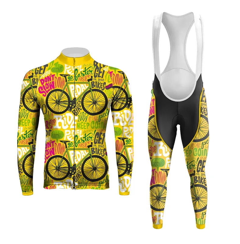 Never Stop Riding  Men's Long Sleeve Cycling Kit sold by RSSC Sports