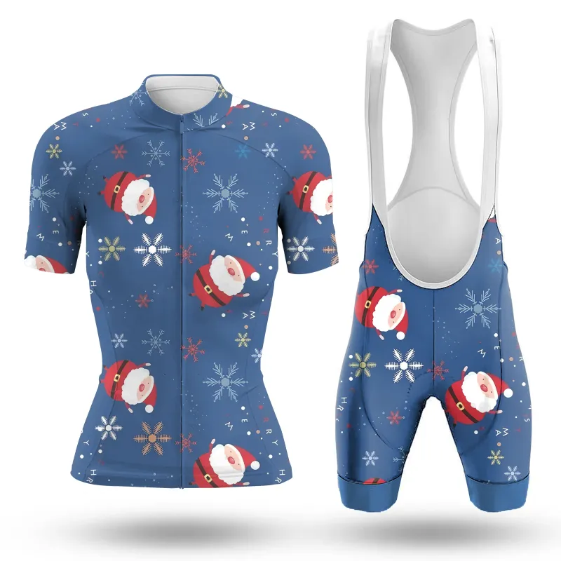 Christmas Cartoon Pictures Women's Short Sleeve Cycling Kit sold by RSSC Sports