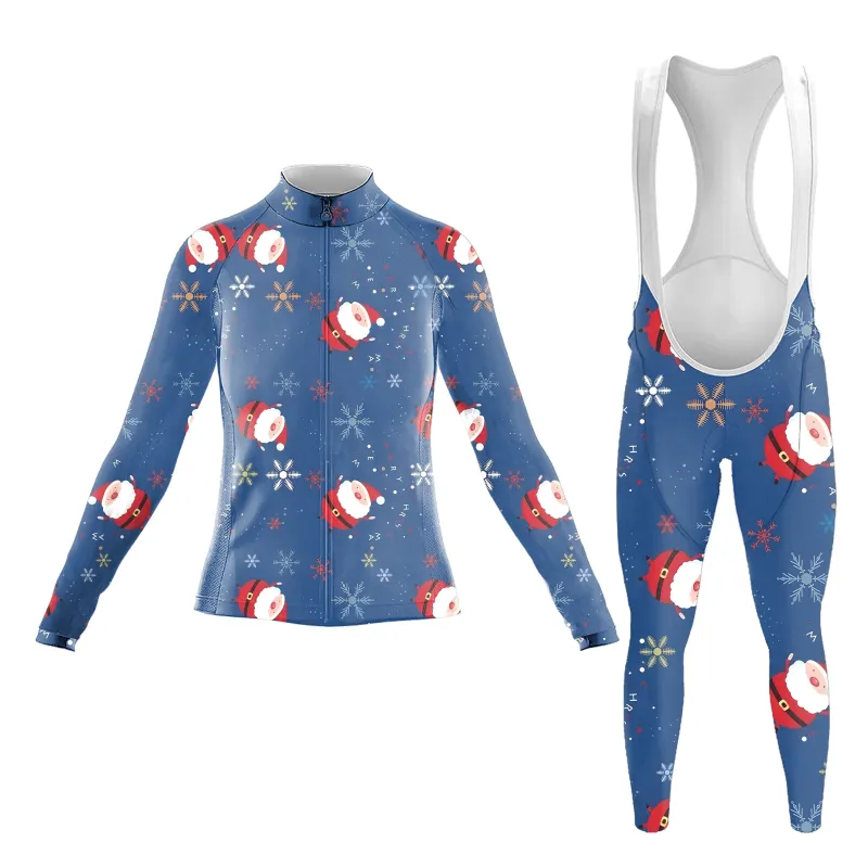 Christmas Cartoon Pictures Women's Long Sleeve Cycling Kit sold by RSSC Sports