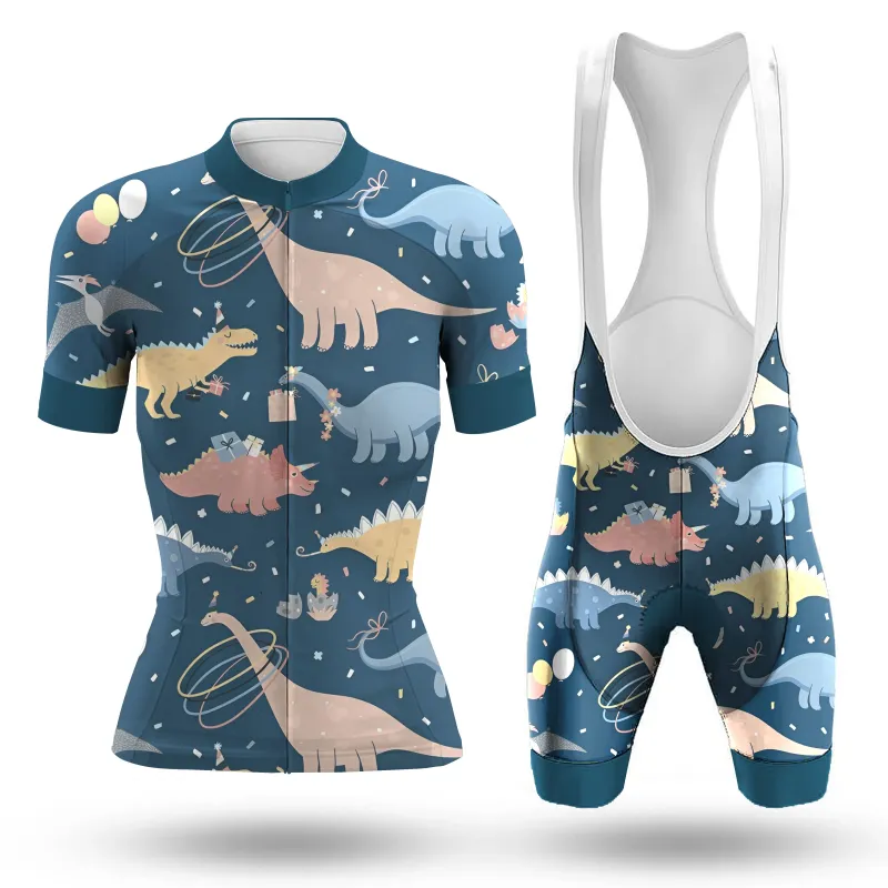 Dinosaur Pattern Women's Short Sleeve Cycling Kit sold by RSSC Sports