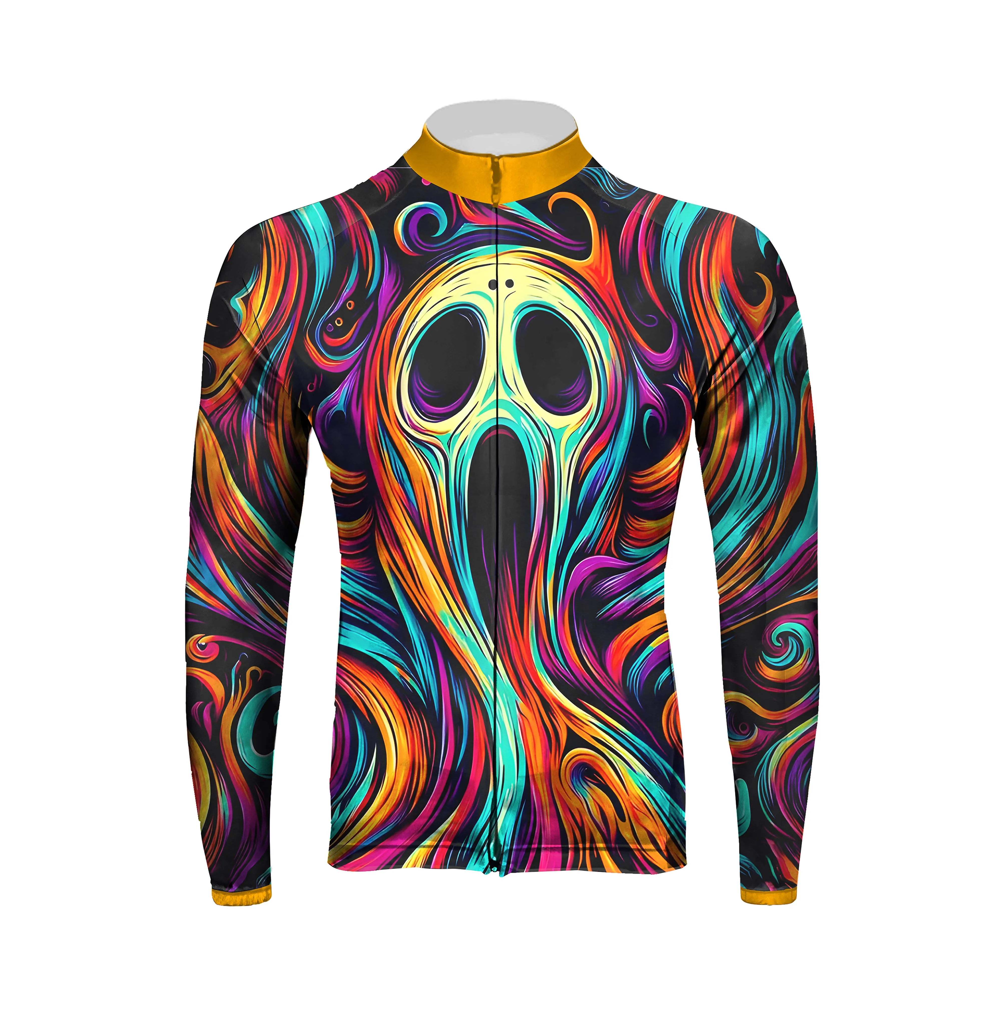 Skull Color Spirit Animal Illustration Men's Long Sleeve Cycling Kit sold by RSSC Sports product image thumbnail 3
