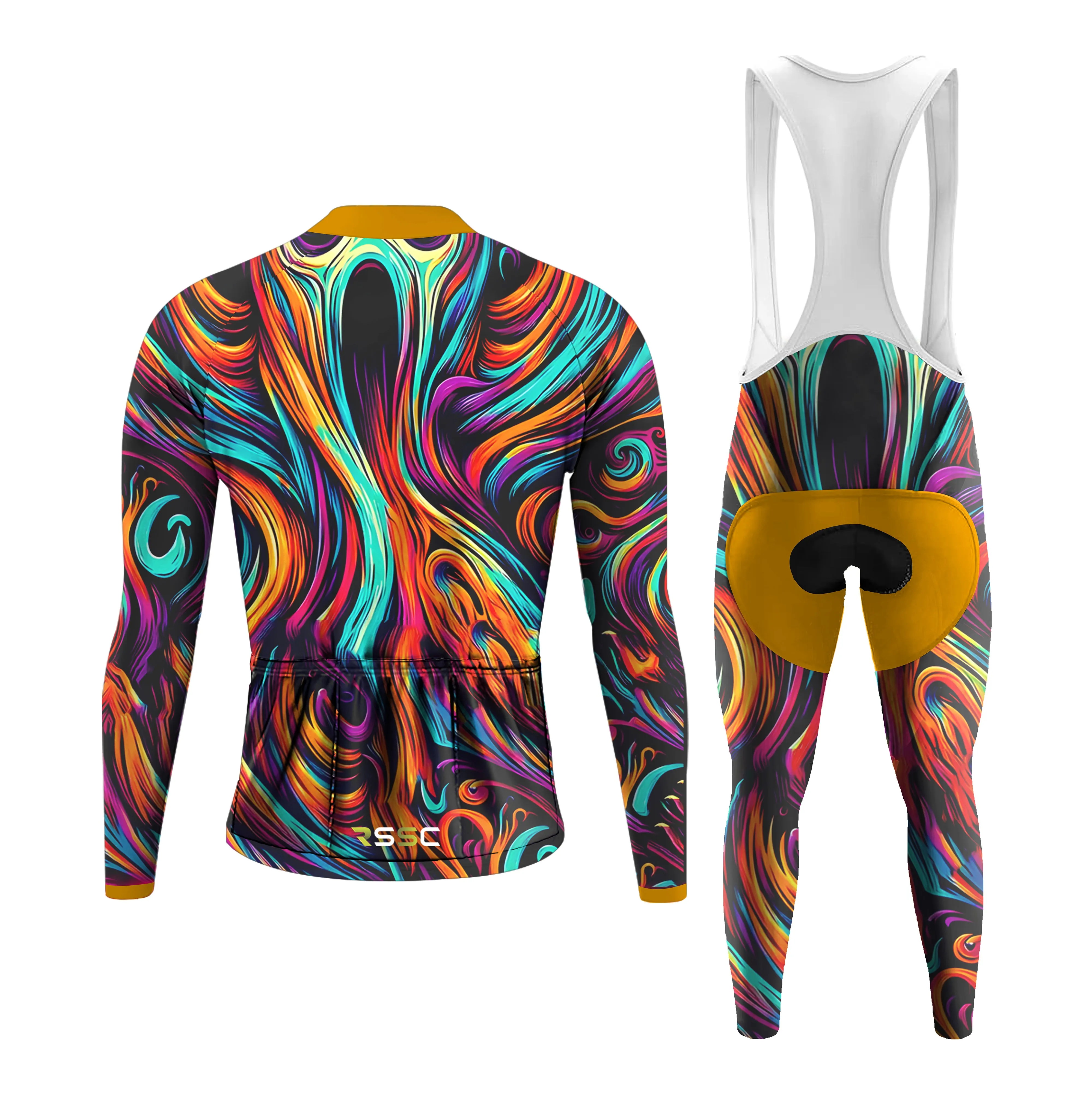 Skull Color Spirit Animal Illustration Men's Long Sleeve Cycling Kit sold by RSSC Sports product image thumbnail 2