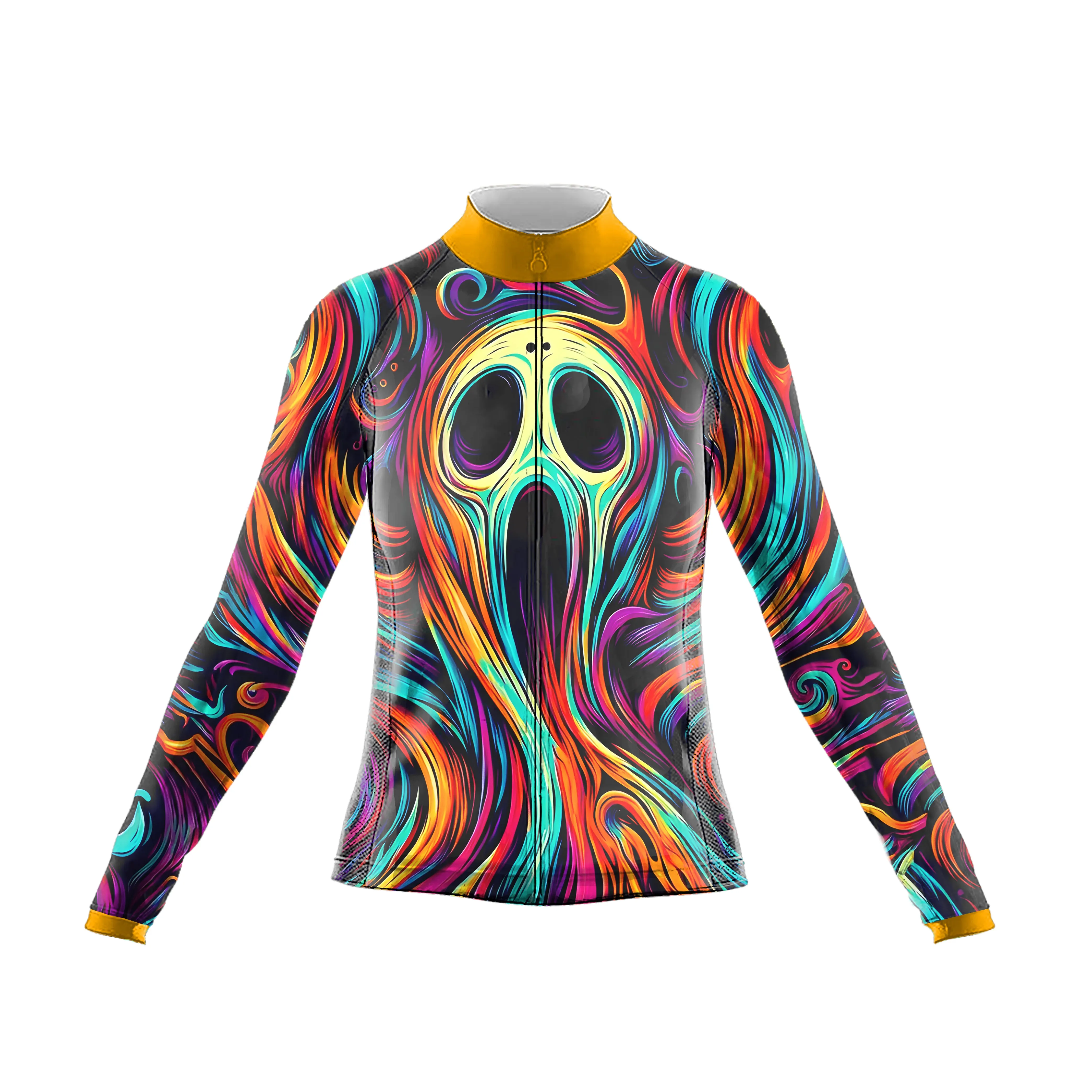 Skull Color Spirit Animal Illustration Women's Long Sleeve Cycling Kit sold by RSSC Sports product image thumbnail 3
