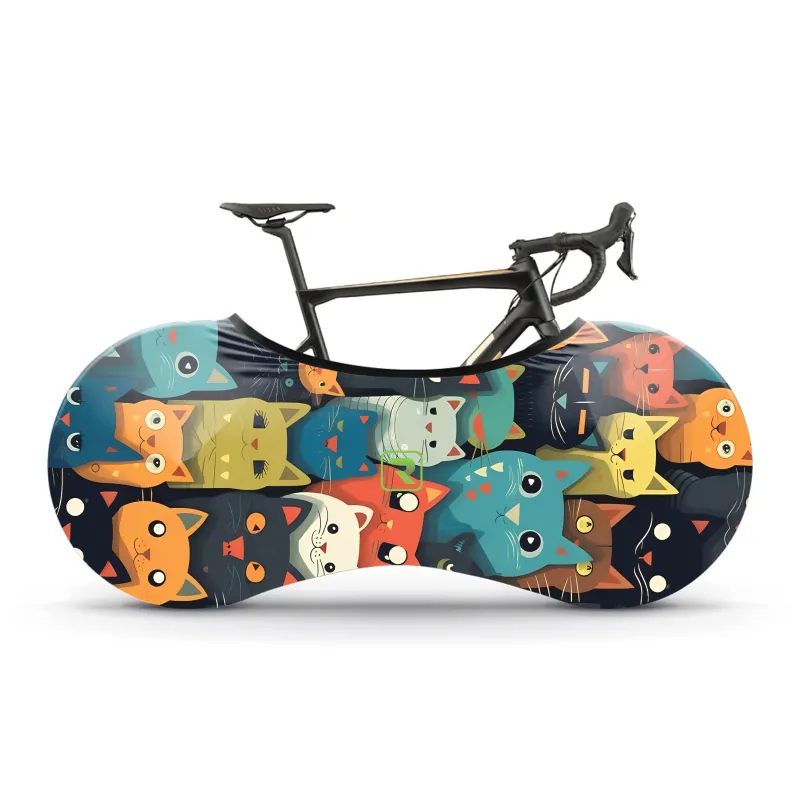 Cartoon Cat Bicycle Wheels Cover made by RSSC Sports