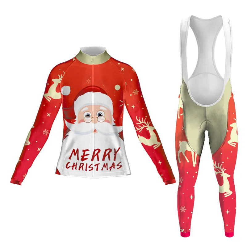Merry Christmas Women's Long Sleeve Cycling Kit sold by RSSC Sports
