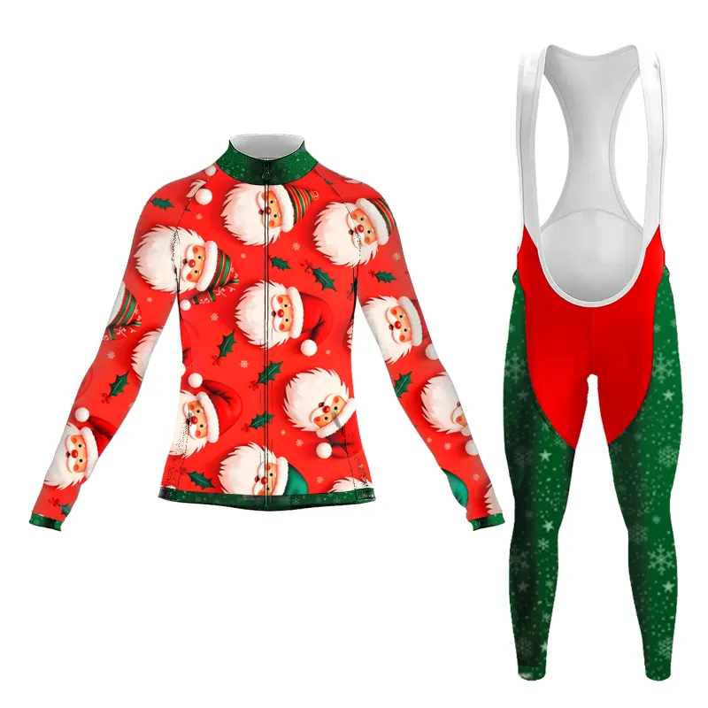 Santa Claus Women's Long Sleeve Cycling Kit sold by RSSC Sports