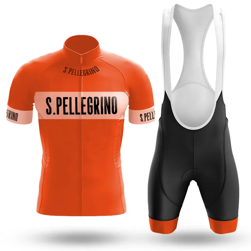 San Pellegrino Retro Men's Cycling Kit made by RSSC Sports