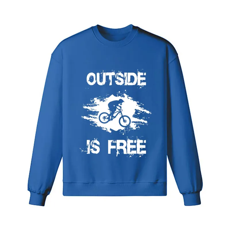 Outside Is Free Mountain Biking Mtb Sweatshirt made by RSSC Sports