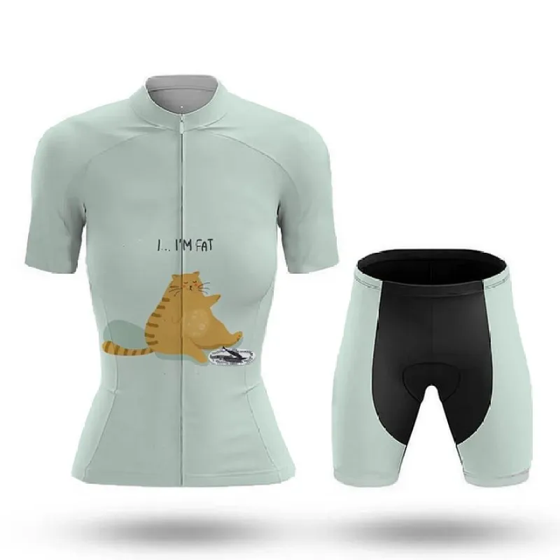 I'm Fat Cat Women's Short Sleeve Cycling Kit sold by RSSC Sports