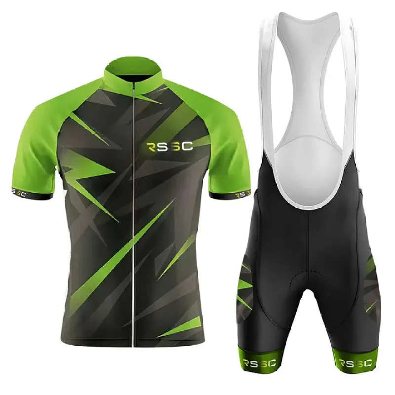 Rssc Basic Green Men's Short Sleeve Cycling Kit made by RSSC Sports